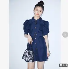 GRL ウエストベルト付きフロントボタンシャツワンピース[tg479]