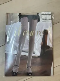 il cuore ツイードコットン タイツ 98.NERO