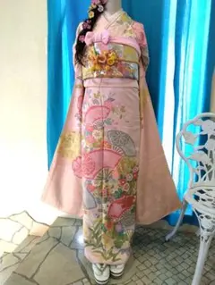 振袖フルセット、正絹絞り振袖、成人式、重ね衿、帯揚げ帯締め、西陣袋帯、長襦袢