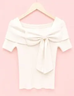 INGNI リボンオフショル半袖ニット 新品 M