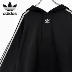 NE63ね@ adidas 90s トレフォイル ショート丈 パーカー XS