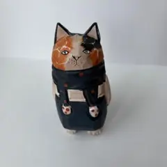 置物木彫りのネコインテリア置物雑貨猫ねこ小物工芸品手彫り彫刻品z0212