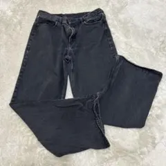 ユニクロ UNIQLO バギージーンズ 丈長め ダークグレー　28 71㎝
