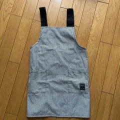 ストライプ ポケット付きエプロン130センチ