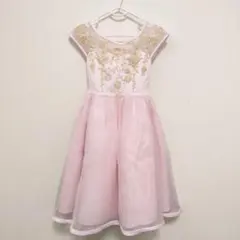 ドレス 110 ピンク 発表会 結婚式 フォーマル