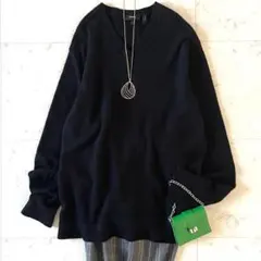 美品♪Theoryセオリー カシミヤ100%Vネックニット L ブラック黒 長袖