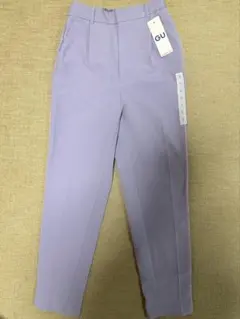 【新品未使用】GU ハイウエストテーパードパンツ S ラベンダー