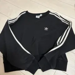 adidas クルーネック スウェット トレーナー ブラック