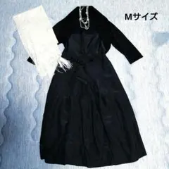 COMME CA ISM【Mサイズ 黒 ノースリーブドレスの セット】