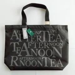 アフタヌーンティー　ロゴバッグS　新品　トートバッグ　ブラック　黒