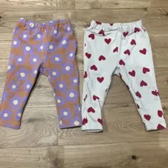 ブリーズ女の子パンツ80 breeze柄パンツ80 2着セット
