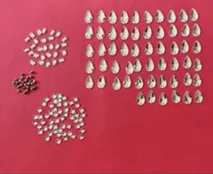 ハンドメイド　ティアドロップ型ビーズ 他　まとめ売り　クリスタル