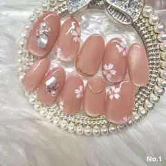 SALE中 桜 春 デザイン ネイル チップ オーバル マグネット