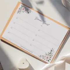 人気！結婚式 セミオーダー芳名帳 A4☆E（3枚30名〜）