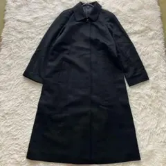 美品】ボッテガヴェネタ ロングコート カシミヤ アンゴラ混 ブラック L