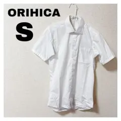 【美品】ORIHICA 半袖ワイシャツ ホワイト Sサイズのサムネイル