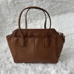 ✨極美品✨COACH コーチ レガシー バスケット ハンドバッグ キャメル系 