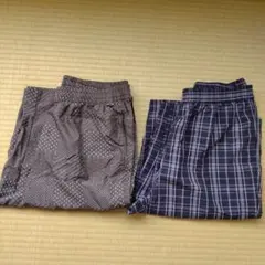 ステテコ 2枚セット ユニクロ　Lサイズ ドット・チェック