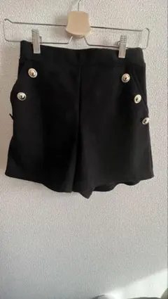 サイドボタンスエードポンチショートパンツ[tw998] グレイル