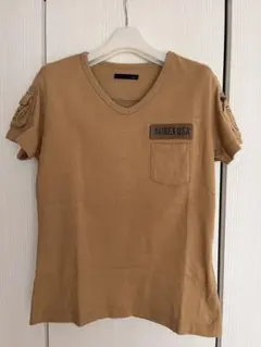 AVIREX USA ミリタリー 半袖Tシャツ キャメルのサムネイル