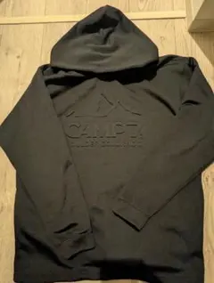 CAMP7 ブラック フード付きパーカー M
