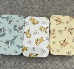 イーブイプチ缶コレクション　サンダース、シャワーズ、ブースター3点セット