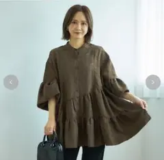 しまむら 田中里奈 ブラウス　ブラウン　L