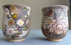 明治期 京薩摩金彩色絵『七福神』急須/湯冷まし/煎茶碗(五客) 素晴らしい絵付け 明治期 京薩摩金彩色絵『七福神』急須/湯冷まし/煎茶碗(五客