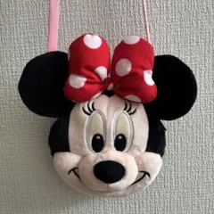 ミニーマウス ポーチ 赤 水玉 リボン ディズニー DISNEY
