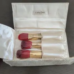 【新品未使用】LANCOME メイクブラシセット 3本 ゴールドケース