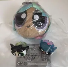 パワーパフガールズ　クリアキャラリング　フェイスぬいぐるみ　バターカップ　ブリス