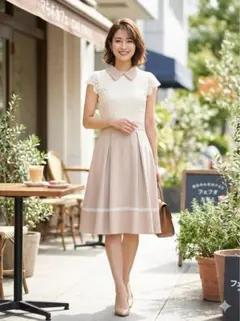 美品⭐︎レース襟 ノースリーブワンピースのサムネイル