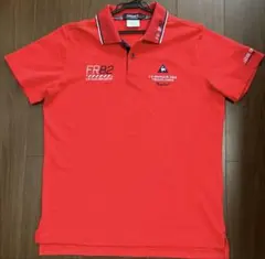 ルコックゴルフ メンズ　半袖　ポロシャツ　レッド　LL