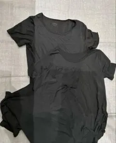 ヒートテック 黒 半袖アンダーシャツ 3枚セット 150