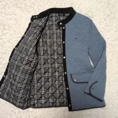 【美品】バーバリーブラックレーベル☆襟コーデュロイ　キルティングジャケット