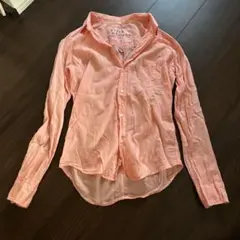 Frank & Eileen ピンク コットン長袖シアーシャツ　バリー