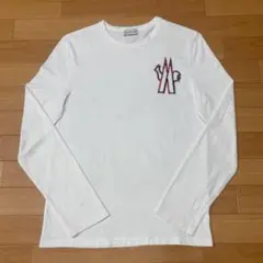 〔美品〕モンクレール　ロゴ　ホワイト　S 長袖Tシャツ　国内正規品 5S468のサムネイル