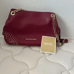 MICHAEL KORS 赤 レザー ハンドバッグ