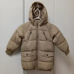 petit main プティマイン ベージュ 中綿コート フード付き120cm
