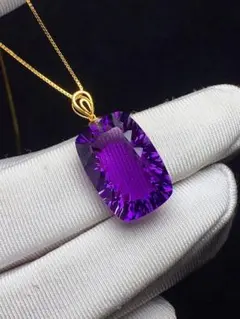⭐︎【天然】アメジスト ペンダントトップ k18 18x12 x6mm - メルカリ