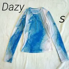 未着用　Dazy メッシュ　シアー　ブラウス S タイダイ　マーブル 訳あり