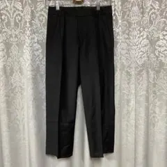 アローズグリーンレーベルストレッチスラックスタックワイドパンツセンタープレス