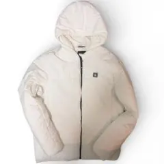 【ZARA】希少 フード付きダウンジャケット 白 メンズ