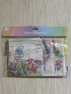 ダッフィー カラフルハピネス 20周年 巾着3枚入り