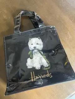 Harrods トートバッグ ブラック 犬柄のサムネイル