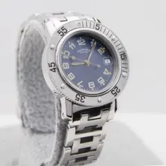 新品ベルト✨　美品　エルメス　クリッパー　レディース　ネイビー文字盤　シルバー 2026年最新】エルメス クリッパー ネイビーの人気アイテム - メルカリ