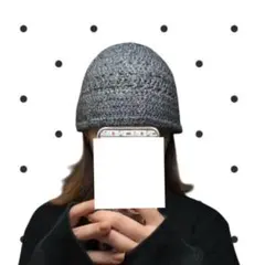 クラッシャーハット ニット帽 グレー ビーニー 男女兼用