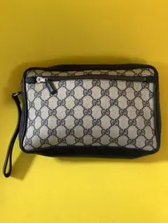 old gucci グッチ　ポーチ　クラッチ　ヴィンテージ　GG柄