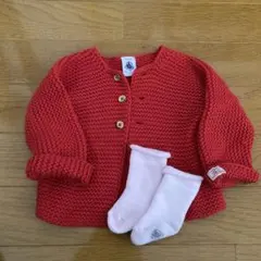 プチバトー　カーディガン　ソックス　セット