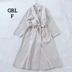 【グレイル 】リバーロングコート アイボリー ベルト付き F SWEET掲載